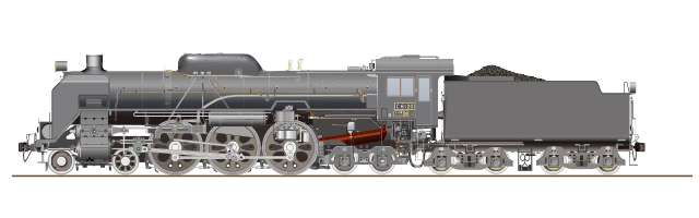 C6120-機関車のイラスト 常磐線時代