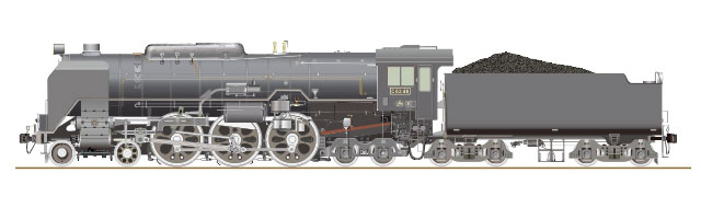 C6248-機関車のイラスト　常磐線