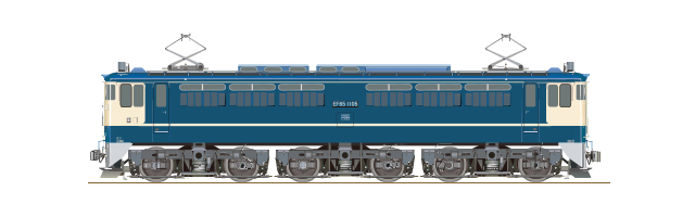 EF651105-さくら列車のイラスト